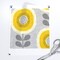 Mid Century Floral Scandi Style Faux Woven Texture Gray Yellow Sunflowers Custom Printed Fabric by Spoonflower Various Fabrics by the Yard or Fat Quarter